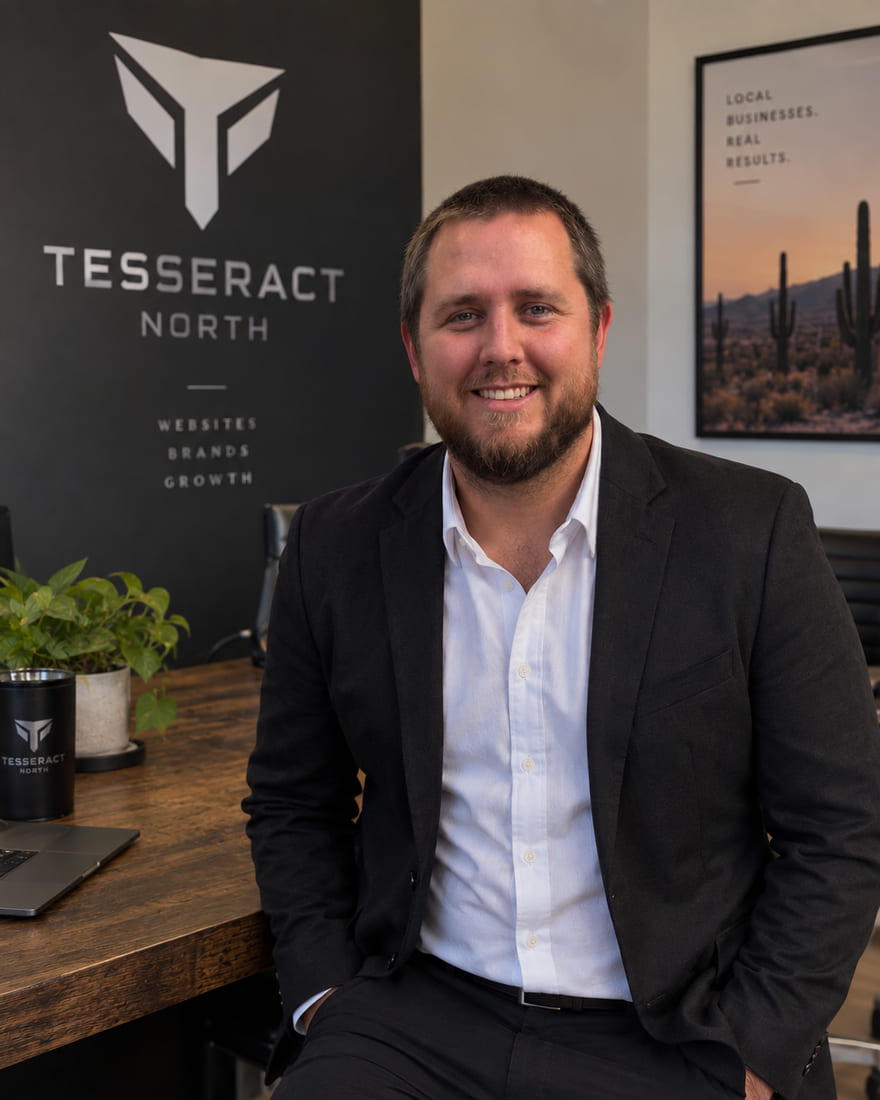 Alan, founder of Tesseract North, at his desk